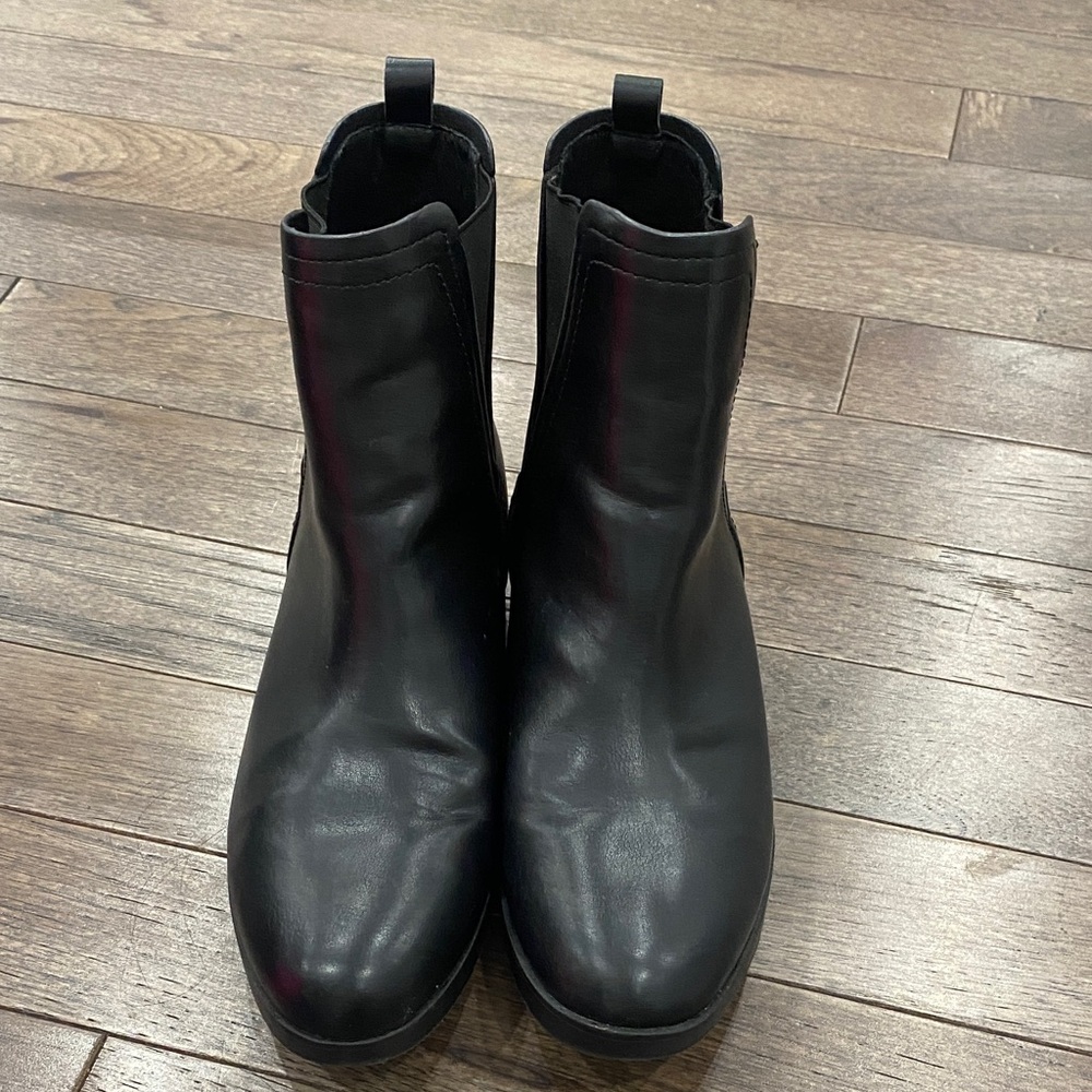 Taryn Rose Black Leather Ankle Boots